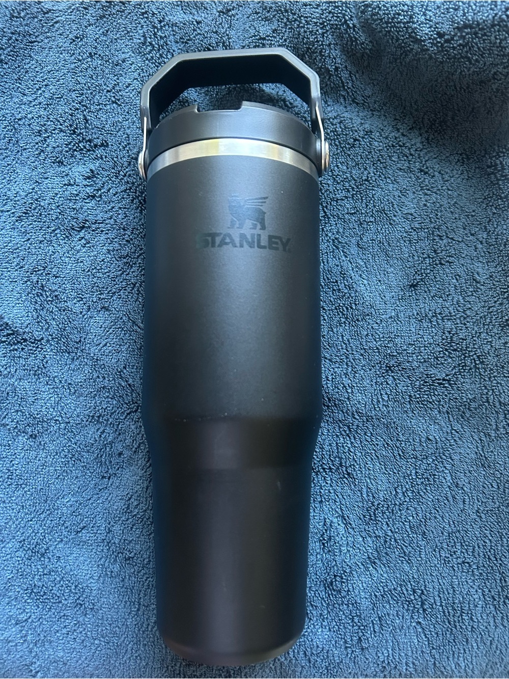 Stanley Black Travel Tumbler with Silver Accent - Picture 1 of 4